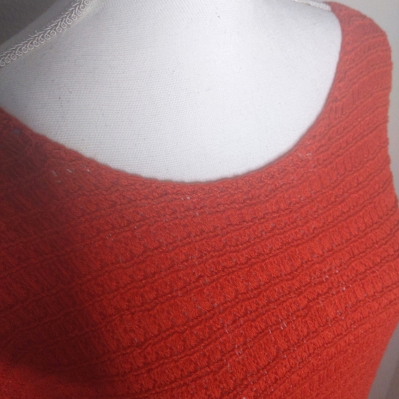 Host Pick Joie 100% Linen Chunky Knit Sweater Burnt Orange Oversized Crewneck XS - Picture 8 of 10
